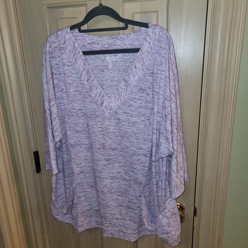 Women's Purple V-Neck Top